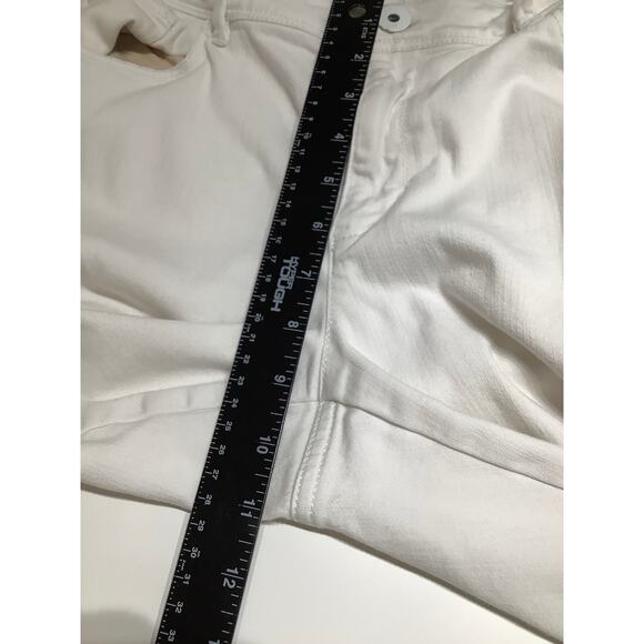 J.Jill White Denim Capri with Ankle Slit Authentic Fit 12 Classic, Casual - Picture 7 of 8